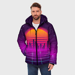 Куртка зимняя мужская Futuristic Retro City, цвет: 3D-светло-серый — фото 2