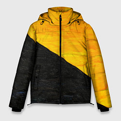 Куртка зимняя мужская Желто-черные масляные краски, цвет: 3D-светло-серый