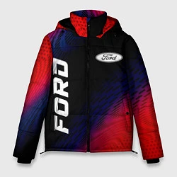Куртка зимняя мужская Ford красный карбон, цвет: 3D-черный