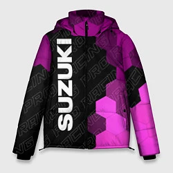 Куртка зимняя мужская Suzuki pro racing: по-вертикали, цвет: 3D-черный