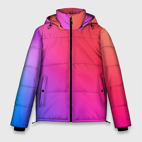 Мужская зимняя куртка Цветной градиент / 3D-Светло-серый – фото 1