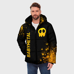 Куртка зимняя мужская Babymetal - gold gradient: надпись, символ, цвет: 3D-черный — фото 2