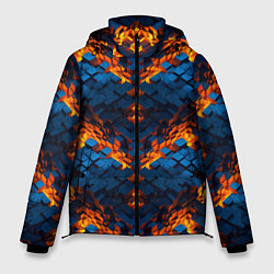 Куртка зимняя мужская Блоки - свечение, цвет: 3D-светло-серый