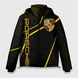 Куртка зимняя мужская Porsche - Gold line, цвет: 3D-черный