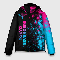Куртка зимняя мужская Tokyo Revengers - neon gradient: по-вертикали, цвет: 3D-черный