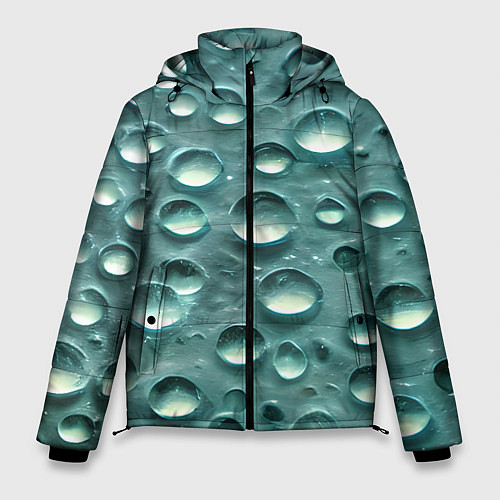 Мужская зимняя куртка Кристальные капли / 3D-Светло-серый – фото 1