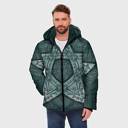 Куртка зимняя мужская Звёздочный древний набор сигилов, цвет: 3D-черный — фото 2