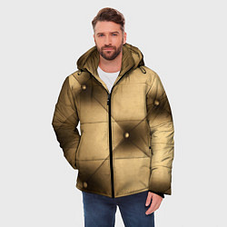 Куртка зимняя мужская Текстура обивки, цвет: 3D-светло-серый — фото 2