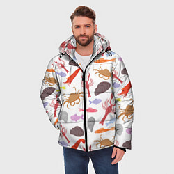 Куртка зимняя мужская Морской пейзаж, цвет: 3D-светло-серый — фото 2