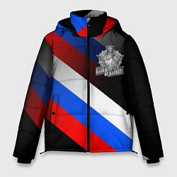 Куртка зимняя мужская Пограничные войска - флаг РФ, цвет: 3D-красный