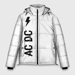 Куртка зимняя мужская AC DC glitch на светлом фоне: по-вертикали, цвет: 3D-черный