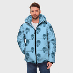 Куртка зимняя мужская Черепки, цвет: 3D-черный — фото 2