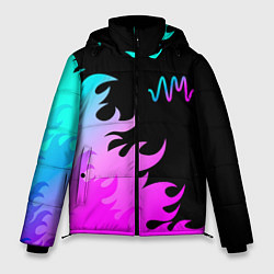 Куртка зимняя мужская Arctic Monkeys неоновый огонь, цвет: 3D-черный