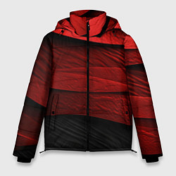 Куртка зимняя мужская Шероховатая красно-черная текстура, цвет: 3D-черный