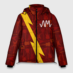 Куртка зимняя мужская Arctic Monkeys гитары и молния, цвет: 3D-черный