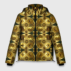 Куртка зимняя мужская Золотые защитные пластины, цвет: 3D-черный