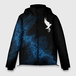 Куртка зимняя мужская Hollywood Undead звуковая волна, цвет: 3D-черный