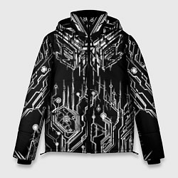 Куртка зимняя мужская Киберпанк-модерн, цвет: 3D-светло-серый