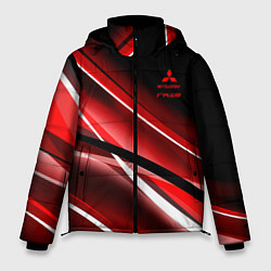 Куртка зимняя мужская Mitsubishi emblem Митсубиши, цвет: 3D-красный