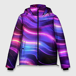 Куртка зимняя мужская Неоновые волны, цвет: 3D-светло-серый