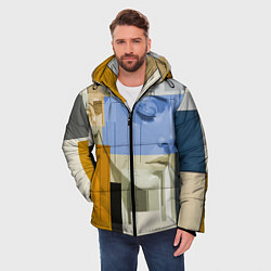 Куртка зимняя мужская Незнакомка в квадрате, цвет: 3D-светло-серый — фото 2