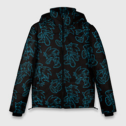 Куртка зимняя мужская Соник паттерн, цвет: 3D-красный