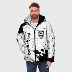 Куртка зимняя мужская Motorhead и рок символ на светлом фоне, цвет: 3D-черный — фото 2