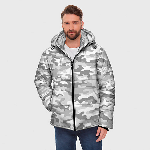 Мужская зимняя куртка Камуфляж серый / 3D-Светло-серый – фото 3