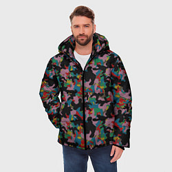 Куртка зимняя мужская Модный разноцветный камуфляж, цвет: 3D-светло-серый — фото 2