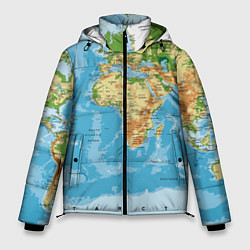 Куртка зимняя мужская Атлас мира, цвет: 3D-светло-серый
