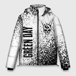 Куртка зимняя мужская Green Day и рок символ на светлом фоне, цвет: 3D-черный