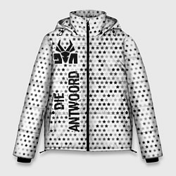 Куртка зимняя мужская Die Antwoord glitch на светлом фоне: по-вертикали, цвет: 3D-черный