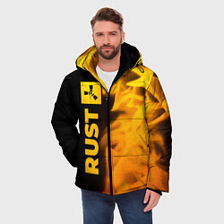 Куртка зимняя мужская Rust - gold gradient: по-вертикали, цвет: 3D-черный — фото 2