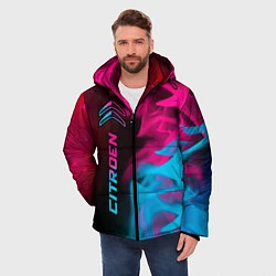 Куртка зимняя мужская Citroen - neon gradient: по-вертикали, цвет: 3D-черный — фото 2