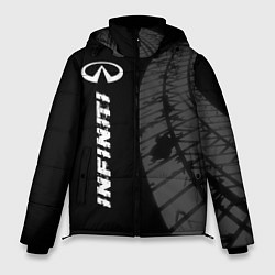 Мужская зимняя куртка Infiniti speed на темном фоне со следами шин: по-в