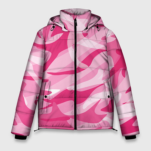 Мужская зимняя куртка Камуфляж в розовом / 3D-Светло-серый – фото 1