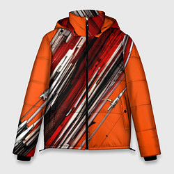 Куртка зимняя мужская Киберпанк модерн линии, цвет: 3D-черный