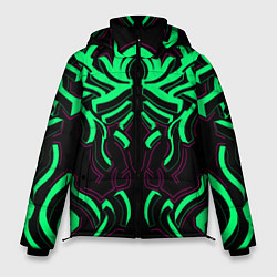 Куртка зимняя мужская Кибер змей, цвет: 3D-черный