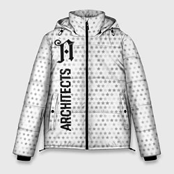 Куртка зимняя мужская Architects glitch на светлом фоне: по-вертикали, цвет: 3D-черный