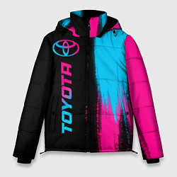 Куртка зимняя мужская Toyota - neon gradient: по-вертикали, цвет: 3D-черный