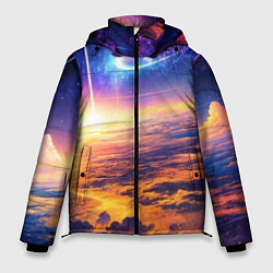 Куртка зимняя мужская Космическая вселенная, цвет: 3D-красный