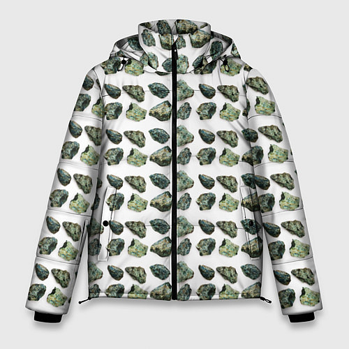 Мужская зимняя куртка Камешки / 3D-Светло-серый – фото 1