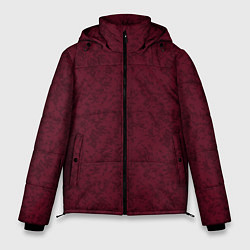 Мужская зимняя куртка Текстура тёмно-красный