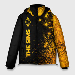 Куртка зимняя мужская The Sims - gold gradient: по-вертикали, цвет: 3D-черный