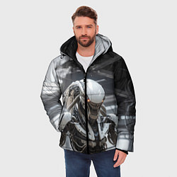 Куртка зимняя мужская Ксеноморф киборг, цвет: 3D-светло-серый — фото 2