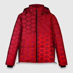 Куртка зимняя мужская Сотовый красный градиент, цвет: 3D-черный