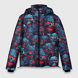 Куртка зимняя мужская Monster skulls pattern, цвет: 3D-красный