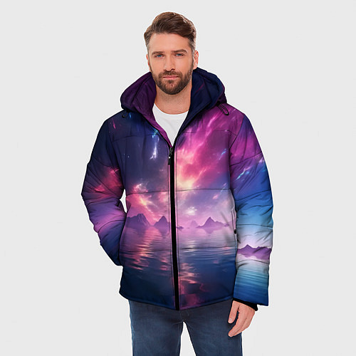 Мужская зимняя куртка Space and islands / 3D-Светло-серый – фото 3