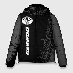 Куртка зимняя мужская Daewoo speed на темном фоне со следами шин: по-вер, цвет: 3D-черный
