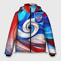 Мужская зимняя куртка Абстракция герб России